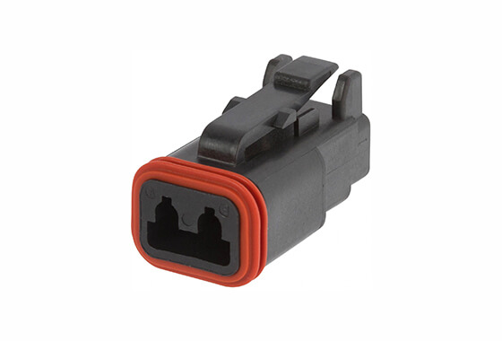 Deutsch DT Series 2 Way Black Female Receptacle Connector DT06-2S-E004 ...