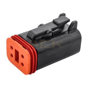 deutsch dt series 4 way black female receptacle connector dt06 4s e004 with w4s