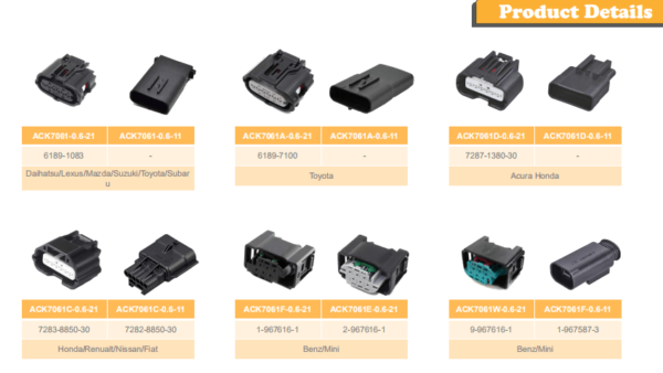 Catálogo de conectores automotrices de posición del pedal del acelerador ACK