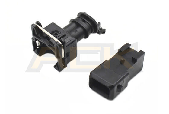 282189 1 2 way female fuel injector connector for bosch ev1 any rc replace ev1 obd1 (2)