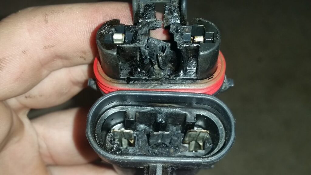 car connector melted