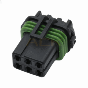 6 way black ducon 2.8 sealed female connector assembly 15344052