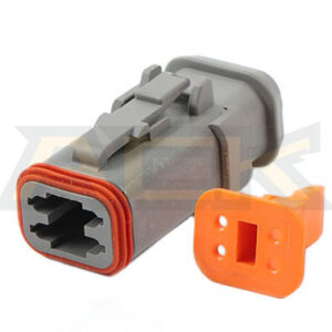 Deutsch DT Series DT06 4S E008 Adaptador de bota retráctil de carcasa hembra de 4 pines (3)