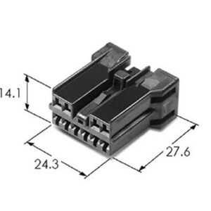 10 way unsealed female automotive connector mg611176