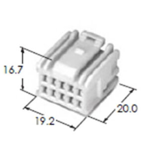 10 way unsealed female automotive connector mg655608