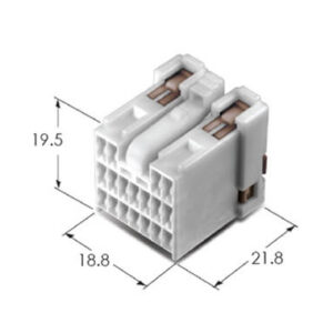 Conector de ECU automotriz hembra sin sellar de 18 vías MG651575