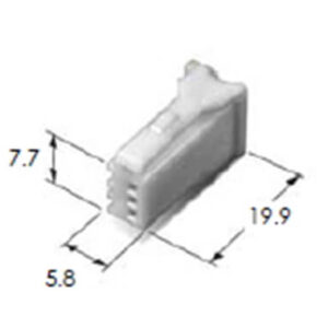 3 pin unsealed female automotive wiring harness socket mg654503