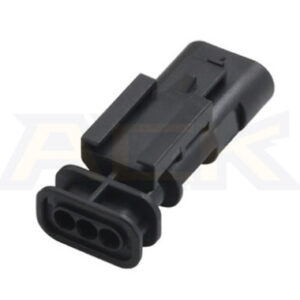 Carcasa del conector automático sellado macho de 3 posiciones de AMP MCON 1 1703494 1