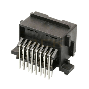 tyco 16 pin unsealed male right angle pcb header 966870 1