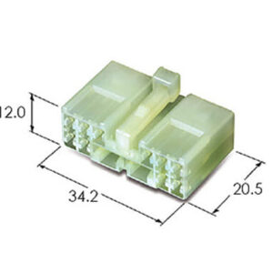 12 pin unsealed female automotive connector mg610121